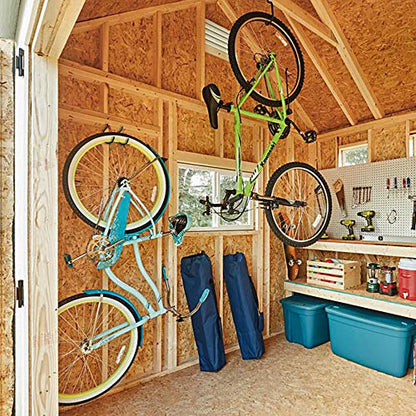 8 Pack Bike Hanger Storage Hook Rack (Standard Size 8 Pack Black)