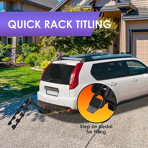 Hitch Mounted 4 (160 lbs 4-Bike Rack Over Arm Style)