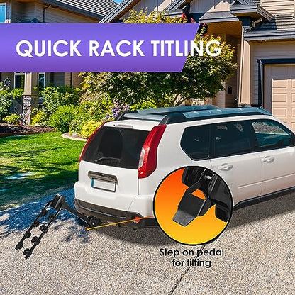 Hitch Mounted 4 (160 lbs 4-Bike Rack Over Arm Style)