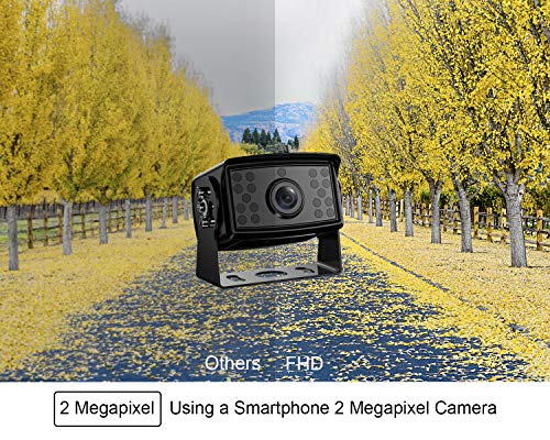 7" HD 1080P Wired Dual Backup Camera (Coal Black / 7 inches 2-camera)