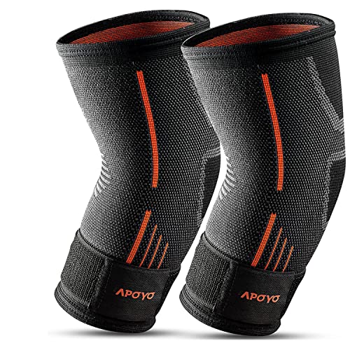 Tennis Elbow Brace for Women & Men (Orange (Pair) / Large)