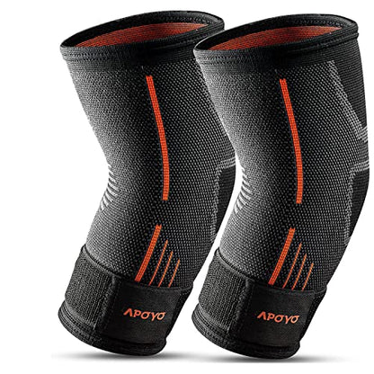 Tennis Elbow Brace for Women & Men (Orange (Pair) / Large)