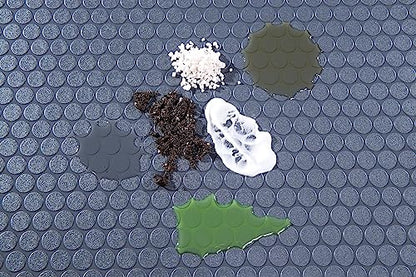 Small Coin Pattern Vinyl Garage Flooring Mat (5' x 10' / Slate Grey)
