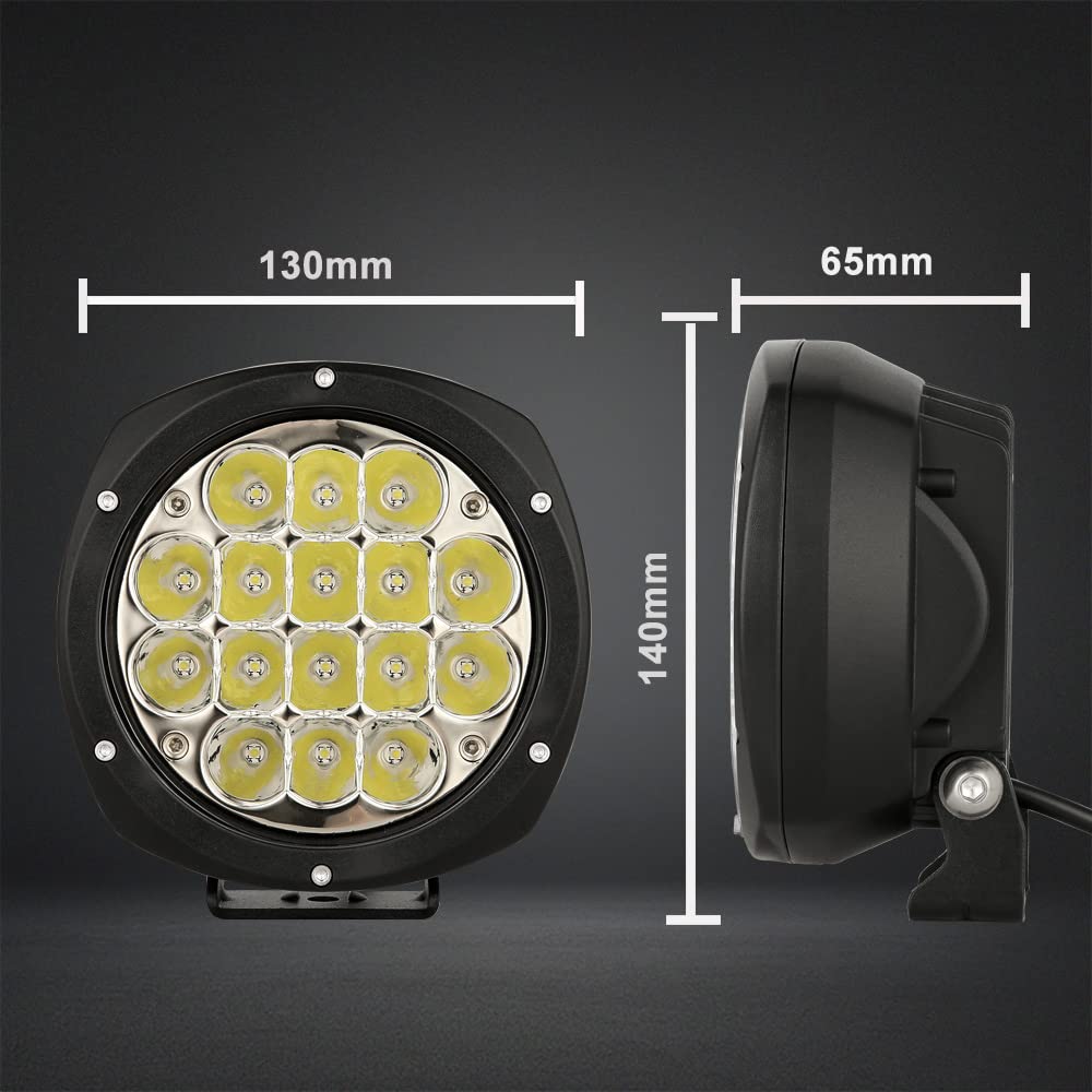 5Inch 160W Round Led Driving Lights Off Road Spot Lights Offroad (White 6000K / 5Inch)