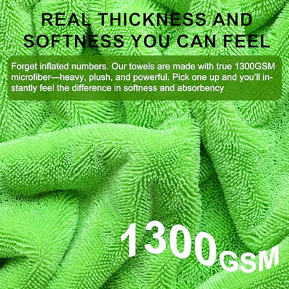 2 Pack XL Car Drying Towel (Gray-green)