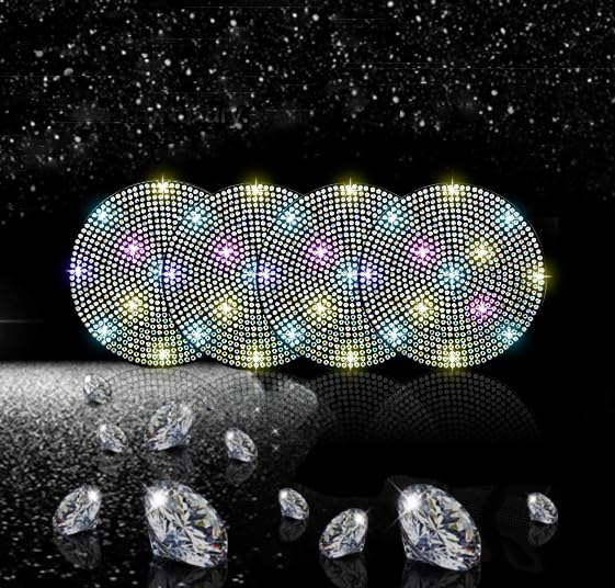 4pcs Bling Car Cup Holder Coaster (Multicolor / 4pcs)