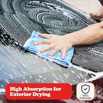 Shop Towels Microfiber Cleaning Cloth Bulk (24PK / 4 Colors)