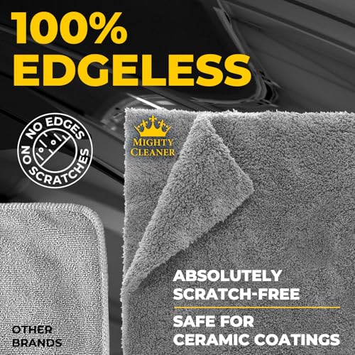 Edgeless Microfiber Car Towels (Gray)