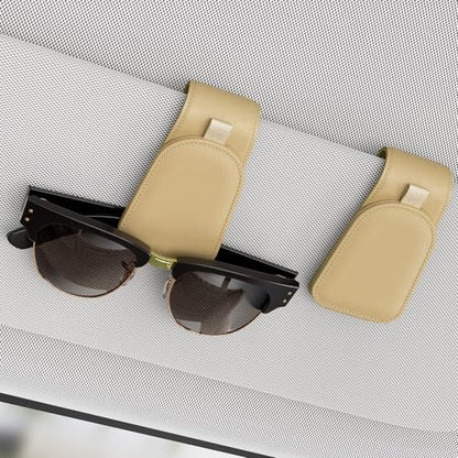 Magnetic Sunglass Holder for Car Visor (Beige)
