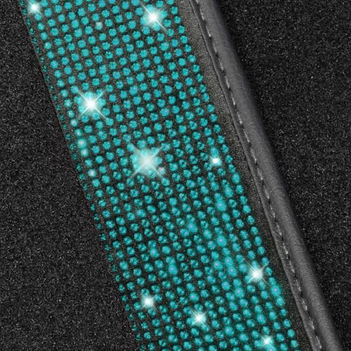 Aquamrine Bling Car Floor Mats Full Set (Aquamarine Diamond / Car Floor Mats (4 Pieces))