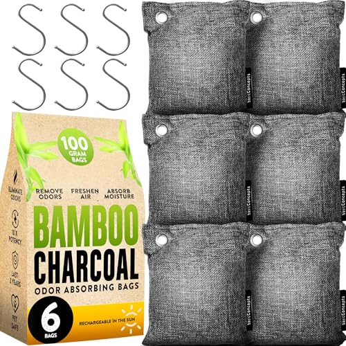 Charcoal Odor Absorber for Strong Odor (1 Count (Pack of 6))