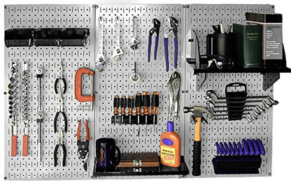 30-WRK-400GB Standard Workbench Metal Pegboard Tool Organizer,Gray/Black (Gray/Black)