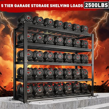 48" W Garage Shelving Load 2500LBS (48''W X 72''H X18''D)