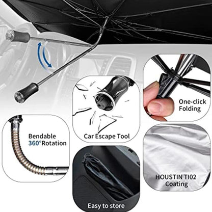 Auto Front Windows Car Windshield Sun Shade Umbrella for Most Vehicles