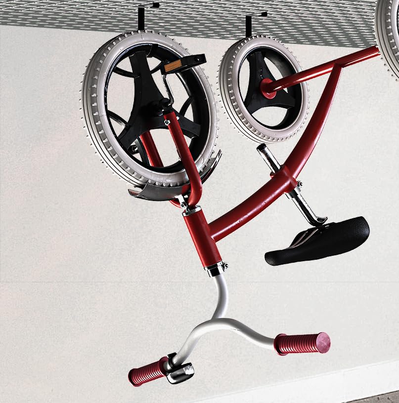 Bike Hooks for Garage Ceiling Mount Rack (Flat Hook 4 Pack)