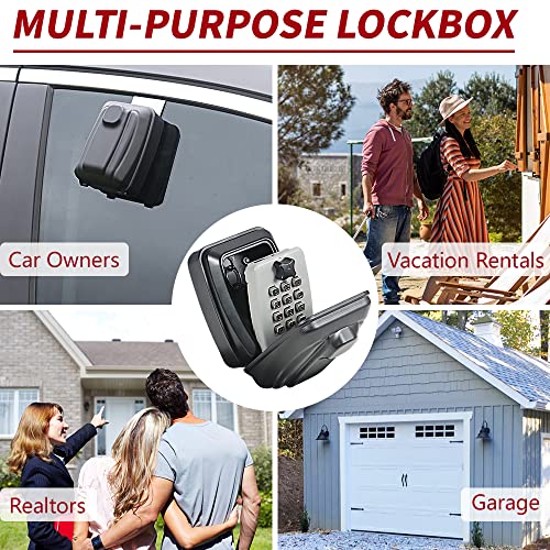 Car Window Punch Button Lock Box (Key Lock Box - Black Classic Style)