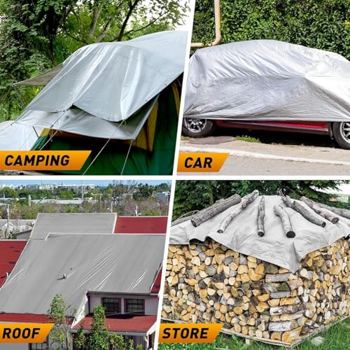 16x20 FT Waterproof Tarp (16x20ft-Upgraded)