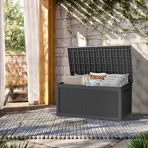 320 Gallon Resin Outdoor Storage Box (Black / 320 gallons)