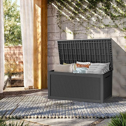 320 Gallon Resin Outdoor Storage Box (Black / 320 gallons)