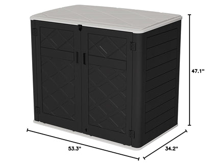 Storage Shed Weather Resistance (Black Wall & White Top and Floor)