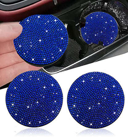 2pcs Bling Car Cup Holder Coaster (Blue / 2pcs)