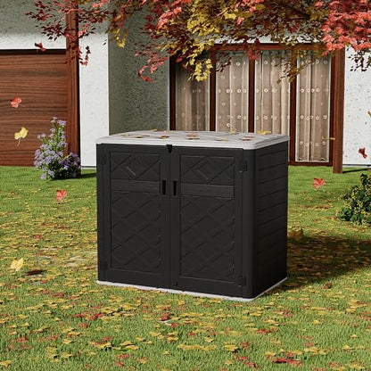 Storage Shed Weather Resistance (Black Wall & White Top and Floor)