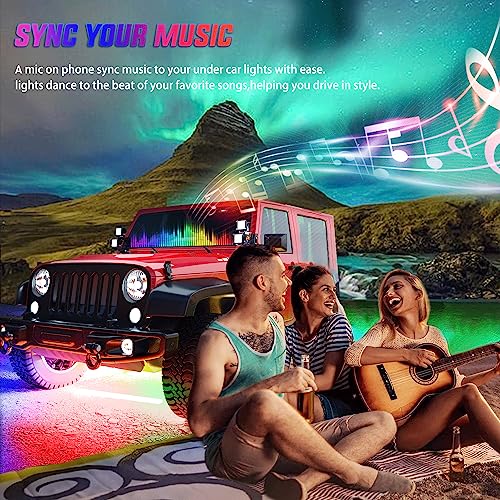 6PCS Dream Color LED Underglow Lights with APP & Remote Control (6Pcs RGB-IC Underglow Light)