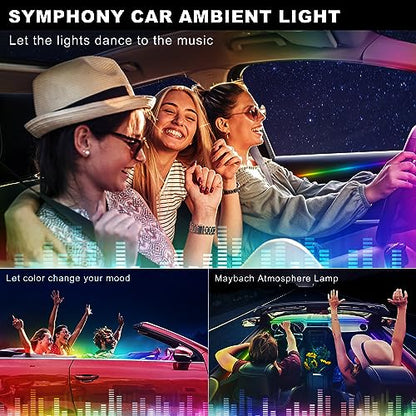 Dreamcolor Acrylic Interior Car LED Strip Light with Wireless APP (Dreamcolor 18 Lights)