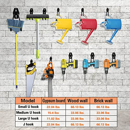 12 Pack Garage Hooks Heavy Duty (12 Pack Yellow)