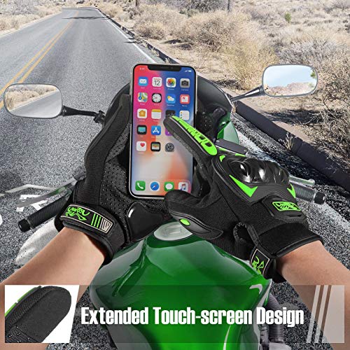Motorcycle Gloves Breathable (6-green / X-Large)