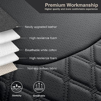 Wrangler JK Seat Covers Custom Fit for Jeep Wrangler (Black / 13-17 JK 2 Door Full Set)