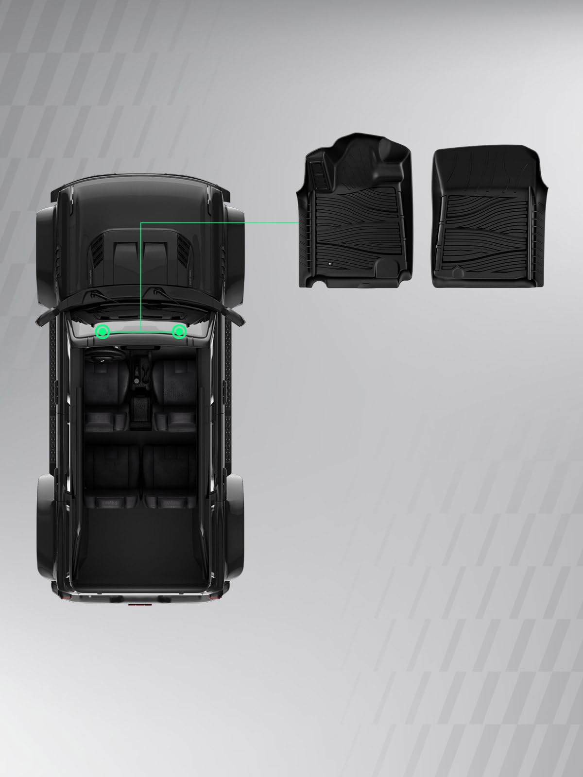 Automotive Floor Mats for Toyota Tundra 2012 (2012-2021 2 PCS)
