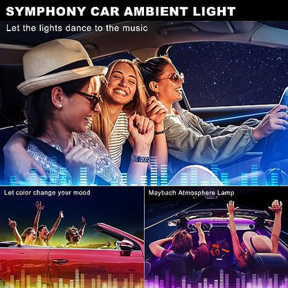 Acrylic Interior Car LED Strip Light with Wireless APP (RGB Color 10 in 1)
