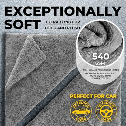 Edgeless Microfiber Car Towels (Gray)
