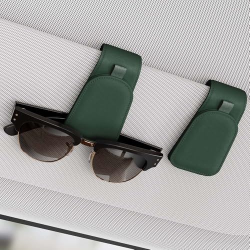 Magnetic Sunglass Holder for Car Visor (Grass Green)