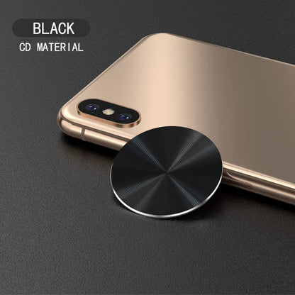 Metal Plates Replacement Set 4 Pack for Magnetic Car Mount. Kit of 4 Black Round Discs Without Holes for Case Back (Black)