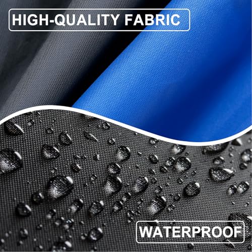 Car Cover Waterproof All Weather for Automobiles (Black-Blue / 2 Fit Sedan/Coupe-Length 201-208 inch)