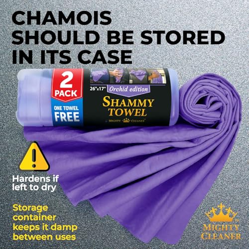 Premium Shammy Cloth for Car Drying (Purple, Blue, Yellow)