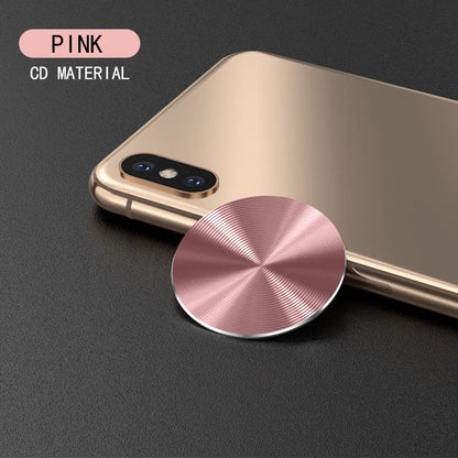 Cute Pink Metal Plates Set 4 Pack for Magnetic Car Mount. Kit of 4 Rose Gold Round Discs Without Holes for Phone Holder (Rose Gold)