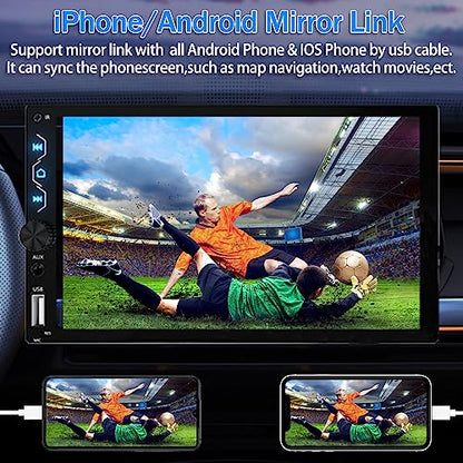 Double Din Car Stereo with Apple Carplay and Android Auto (Wired Stereo+ Camera)
