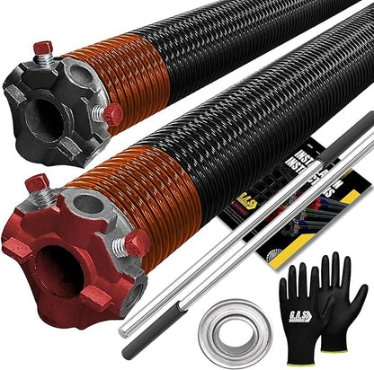 Garage Door Torsion Springs 273x2x41 for Left and Right Side of Garage Door with Winding Bars (273x2x41 / Pair)