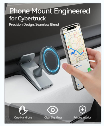 Phone Mount for Tesla Cybertruck The Ultimate Magnetic Phone Holder for Tesla Cybertruck Accessories (Cybertruck, Dashboard)