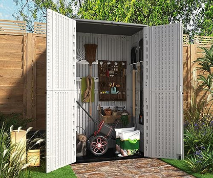 Outdoor Storage Shed (Off White Shed-04D)
