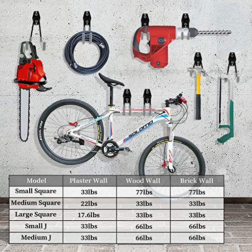 Garage Hooks Heavy Duty 14 Pack (Gray)