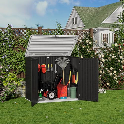 Storage Shed Weather Resistance (Black Wall & White Top and Floor)