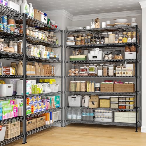 82.6" H 7 Tier Metal Shelving Unit 1400LBS Adjustable Shelves (45" W x 82.6" H x 13.5" D)