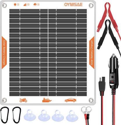 5W 12V Solar Trickle Charger Maintainer for Vehicle Batteries (5W)