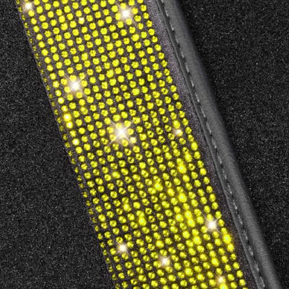 Bling Car Floor Mats Full Set (Yellow Diamond / Car Floor Mats (4 Pieces))