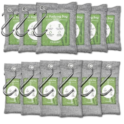 Bamboo Charcoal Air Purifying Bag (Essential 12 Pack)
