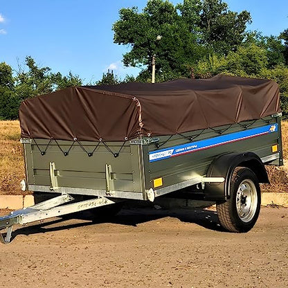 Tarp 8x10FT 16 Mil Heavy Duty Waterproof Tarp (Brown/Black-16mil / 8'x10')